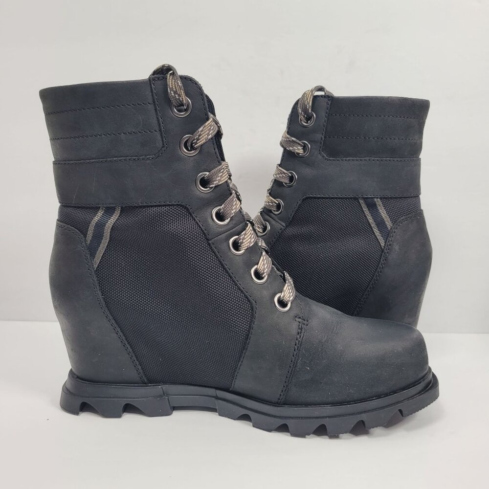 Sorel Joan of Arctic Wedge III Women's Black Boots NL4364-010 US Size 9 - Picture 5 of 10